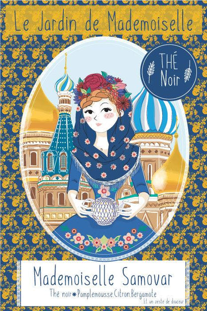 THé NOIR CITRON BERGAMOTE PAMPLEMOUSSE gout russe mademoiselle samovar